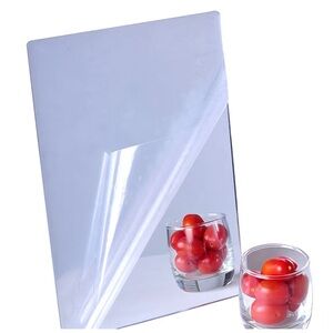 NWT Acrylic Self Adhesive Mirror Sheet for Wall, Plastic Non Glass Sticky